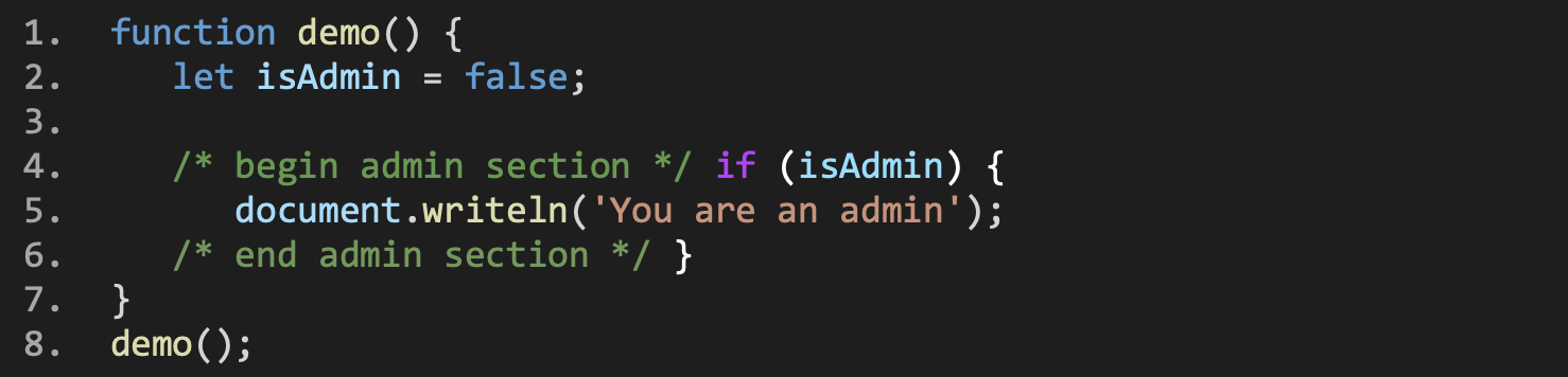 Javascript visual representation